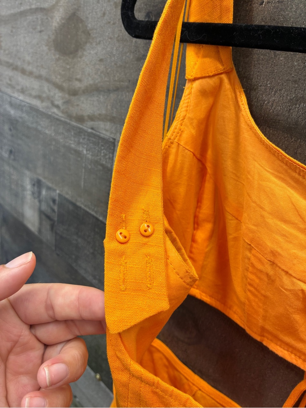 Cult Gaia Eileen Linen Dress in Apricot - Picture 5 of 11
